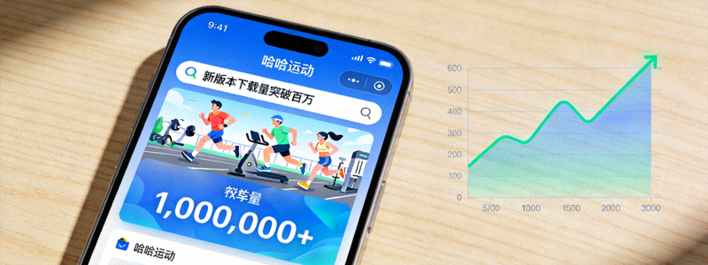 哈哈运动手机App新版本下载量突破百万新闻图片 - 用户手机屏幕展示App